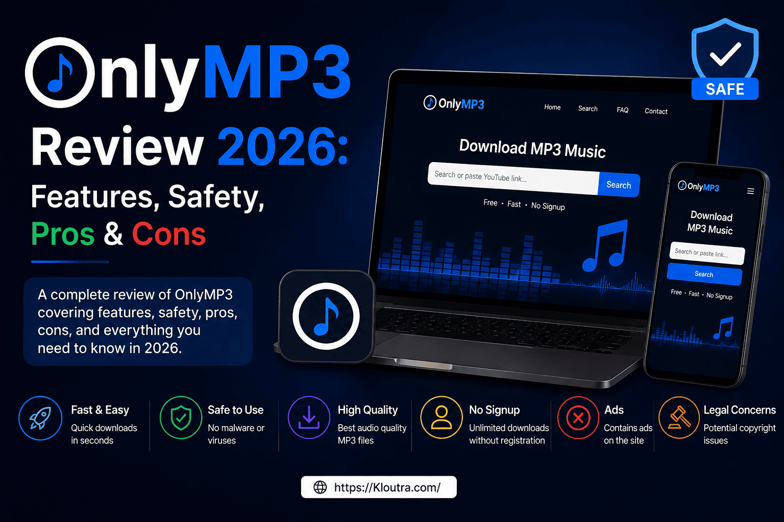 OnlyMP3 Review 2026: Features, Safety, Pros & Cons
